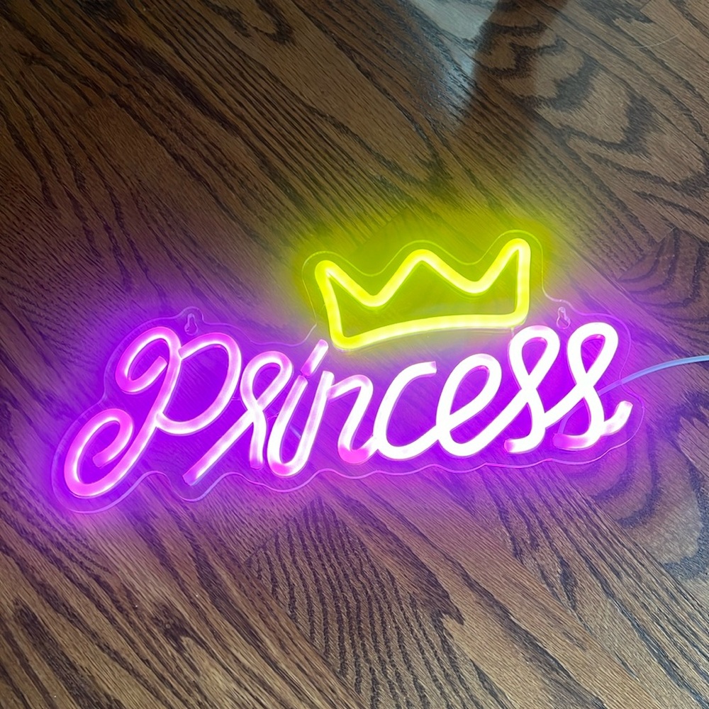 Princess LED sign. My children did not like them. So we never used them.